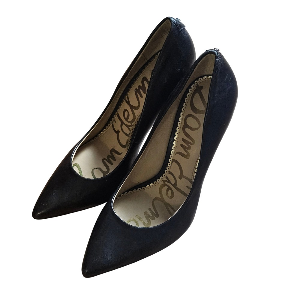 Sam Edelman Hazel Leather Pointed Toe Stiletto Pumps Heels Womens 6 Office Siren